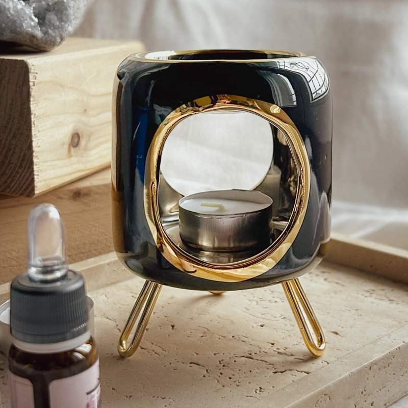 bruciaessenza blu e oro